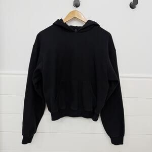 Women’s Skims Solid Black Hooded Hoodie Sweatshirt Size S